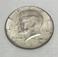 (2) 1964 Kennedy Silver Half Dollars - 2