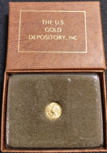 The U.S. Gold Depository 1886 &frac14;" Gold Coin