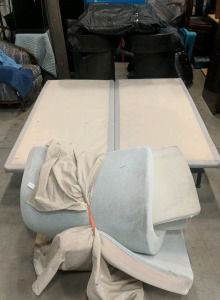 (10+) Bedding Components - (2) Electromechanical Base - Twin (2) Memory Foam Mattress Toppers - Twin (2) Mattress Toppers - Twin (2) Bags of Extra Foam Topper and More!
