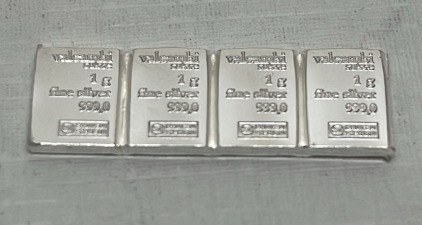 (4) 1 Gram .999 Fine Silver Bars