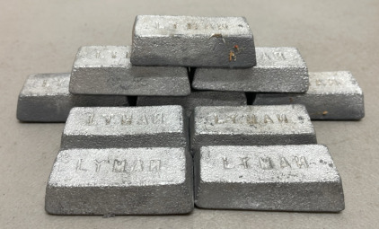 (10) 1lb. Lyman Lead Ingots For Making Bullets And Or Fishing Weights