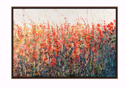 (1) Daleno Art Cluster of Beauty IV Hand Embellished Framed Canvas Wall Art, 24" x 36"