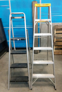 (2) Step Ladders - (1) Werner 6ft 225lbs (1) Commercial Type II 5ft 6in