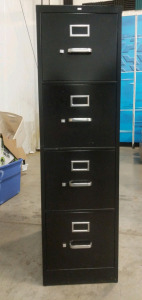 (1) Hon Black 4-Drawer Filing Cabinet