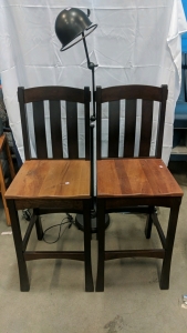 (3) Furniture Set - (2) Bar Chairs (1) Adjustable Lamp