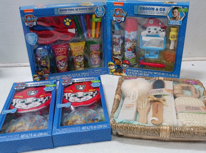 Bath Time Activity Sets Paw Patrol Bath Paint, Paw Patrol Groom and Go, (2) Paw Patrol Microfiber Wash Buddy and Bath Essentials for Her