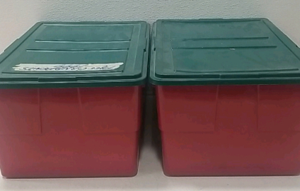 (2) Totes of Christmas Items and Decor