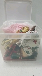 Tote of Christmas Decor