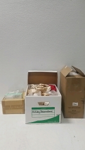 Boxes of Holiday and Christmas items-Christmas Blanket, Holidsy decor