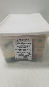Tote of Thanksgiving Platters/Dishes and Decor