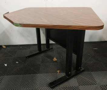 (1) Wooden Corner Table - Adjustable Height - 36"x36"x29"H