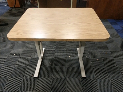 (1) Beige Table - Adjustable Height - 36"x30"x29"H