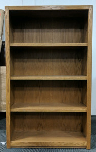 (1) Wooden 4-Shelf Bookcase - 36"x12"x60"H
