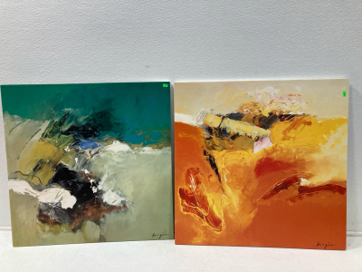 (2) Magis Paintings- Signed, 27&rdquo;x26&rdquo;
