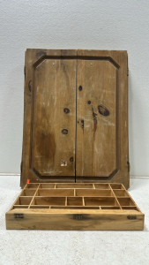 Wooden Hanging Wall Case, Sectional Wooden Storage Tray