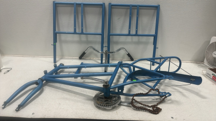Unassembled Blue Delivery Bike