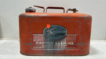 Vintage Kiekhaefer Mercury 6 Gallon Outboard Motor Gas Can