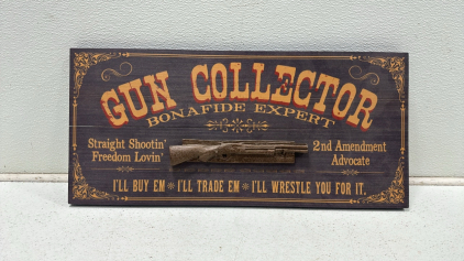 Thousand Oaks Barrel Co. Wooden Gun Collector Wall Sign