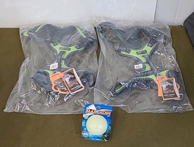 (2) Mighty Paw, Dog Sport 2.0 Harnesses - Adjustable Neck and Chest Straps - Enhanced Visibility with Reflective Stitching, XL & (1) Chuckit Max Glow Ball<br/>