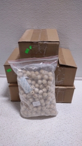 (5) Boxes of 20mm Wooden Beads, (300ct.) Each Box