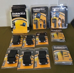 (8) Duracell Brand iPad Gel Cases, (2) 6-Piece iPad Charger Kits, (2) USB Charger Kits & 6 Leather Smaller Cell Phone Cases