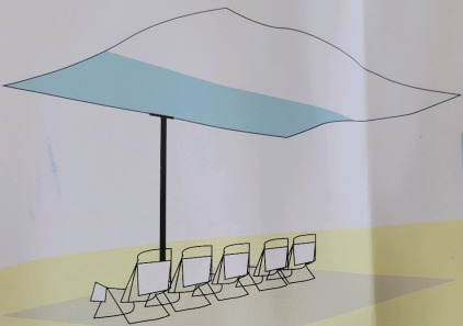 (1) 15' x 10' Portable Beach Sail Shade W/ Storage Bag