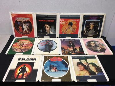 (11) Selectavision Video Discs Saturday Night Fever, Bruce Lee And More