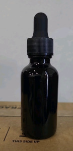 (2) 24-Count Boxes Of 1-Oz. Glass Bottles W/Droppers, Black