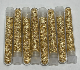 (8) Bottles Of Gold Flake/Leaf Gold