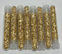 (8) Bottles Of Gold Flake/Leaf Gold