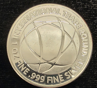 Internation Trade One Ounce .999 Fine Silver Coin