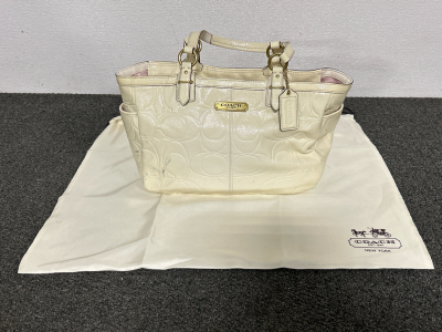 Off White Colored Coach Bag