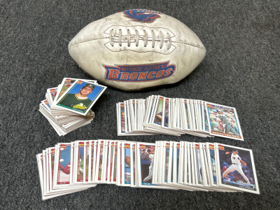 Vintage Boise State Broncos Football and Topps 40 Years of Baseball Collectible Cards