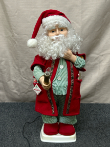 Elco Motion-ette Animatronic Santa With Light Up Candle