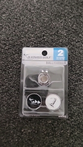 Koviss Golf Ball Markers 2 Markers 1 Hat Clip