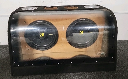 Base Box Car Audio 2/ 10" Kicker Subwoofers 28"Wx17"L