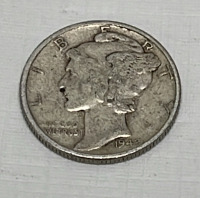 (2) Mercury Silver Dimes Dated 1942 - 2