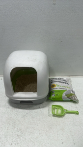 Purina Breeze Hooded System Litter Box, Unopened Bag of Purina Breeze Litter Pellets