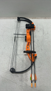 Bear Orange Compound Bow, (2) Arrows with Practice Heads