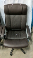 (2) High-Back Office Chairs Brown - 5