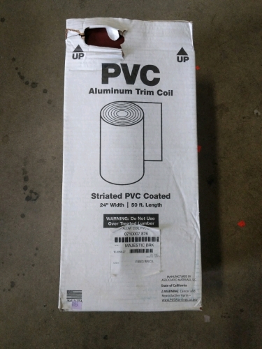 (1) PVC Aluminum Trim Coil - 24"x50ft - Fired Brick