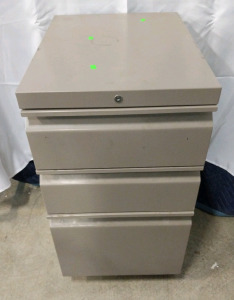 (1) Metal Rolling File Cabinet w/ Lock