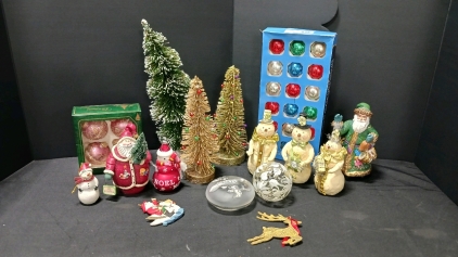 Assorted Christmas Decor- Ornaments, Figurines, Trees and more