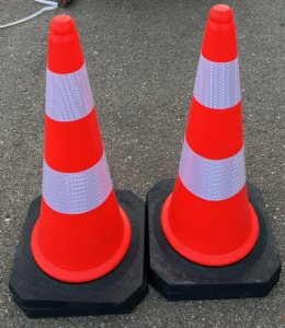 (4) Plastic Traffic Control Cones