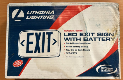 Lithonia Lighting LED Exit Sign With Battery