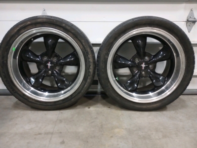 (2) Ford Mustang Deep Dish Bullitt Gloss Black Wheels