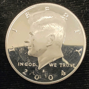 Uncircated 90% Silver 2004 Kennedy Half Dollar