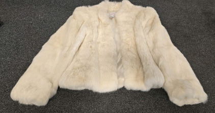 White Fur Jacket Size Medium- Unauthenticated