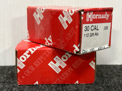 (2) Unopened Boxes Of Hornady 30 Cal 110 Gr. Bullets