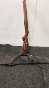 Wooden Gun Stock And Horse Rifle Case
